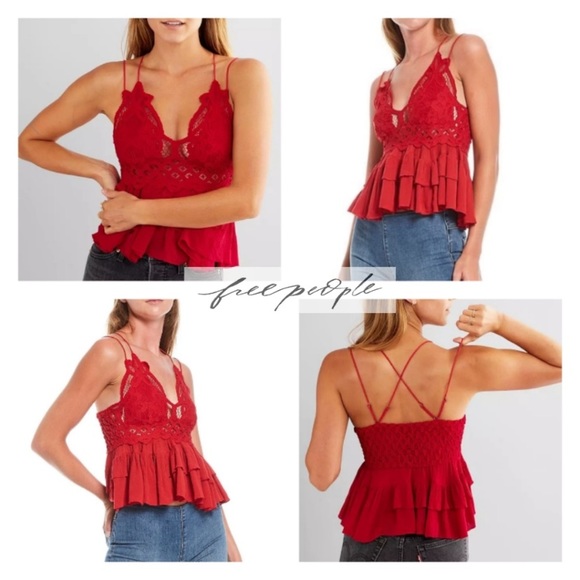 Free People Adella Cami - Red - Picture 1 of 6